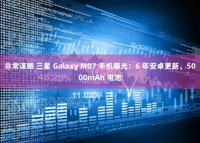 非常谋略 三星 Galaxy M07 手机曝光：6 年安卓更新、5000mAh 电池